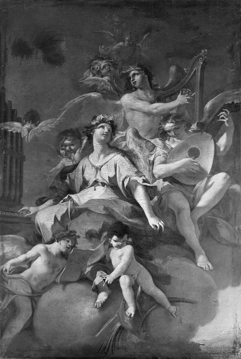 Santa Cecilia con angeli musicanti - Chiesa di san Vincenzo, Piacenza